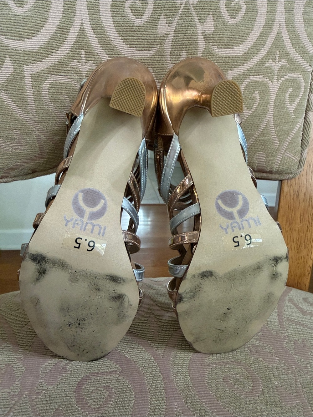 EUC Sz 6.5 YAMI Latin Ballroom Dance Heels 2.75” heel height. - Picture 8 of 8
